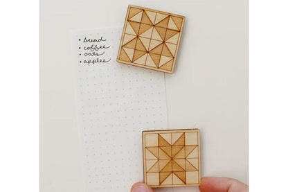 Pair of Quilt Block Magnets by Oh, Little Wren