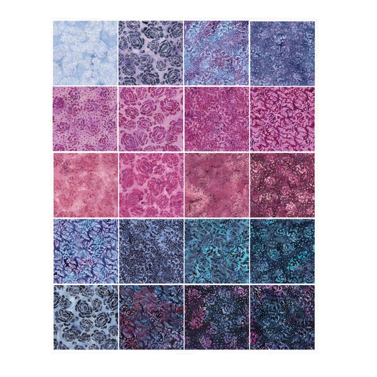 Rosy Bloom 5 inch Stacker from Island Batik