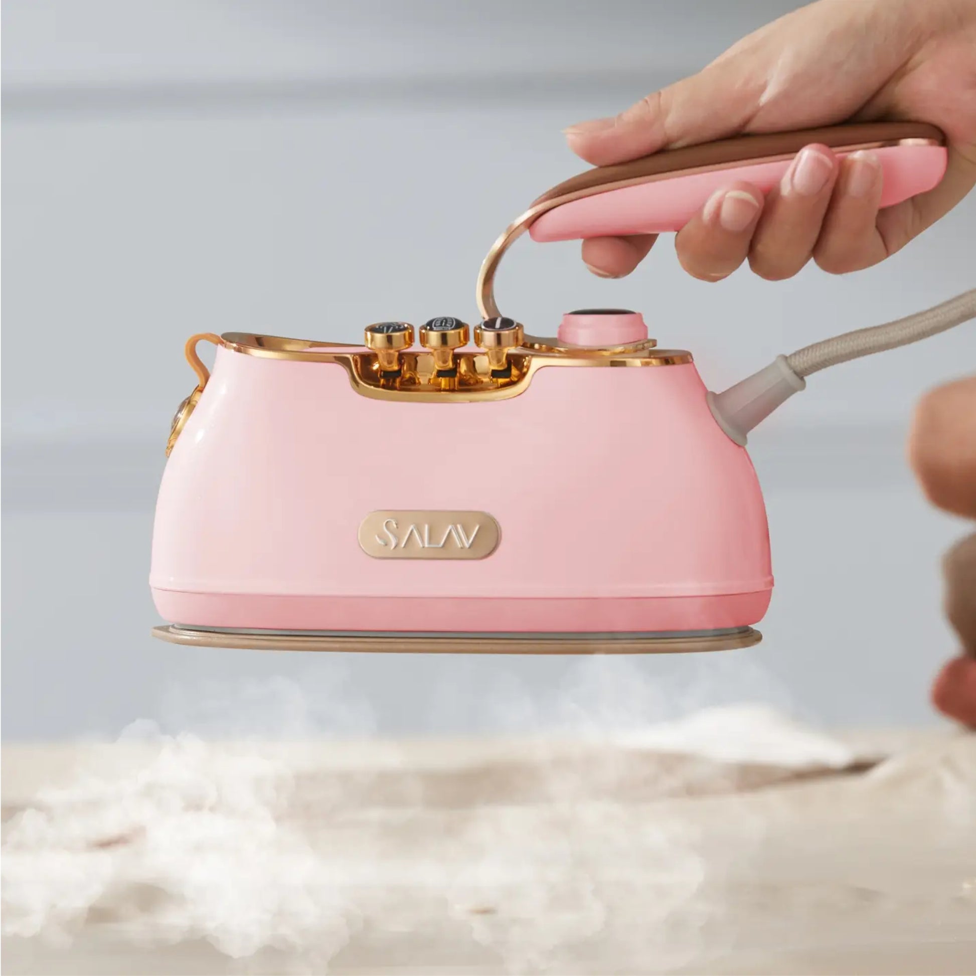 Salav Pink Steamer in Use