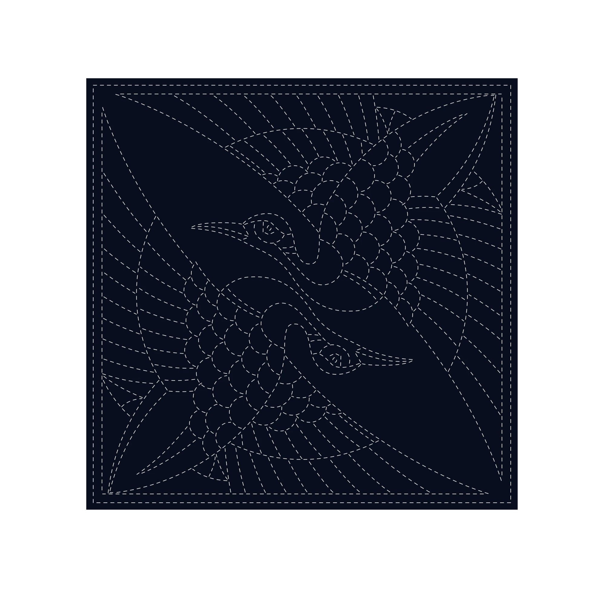 Sashiko Cloth Two Cranes