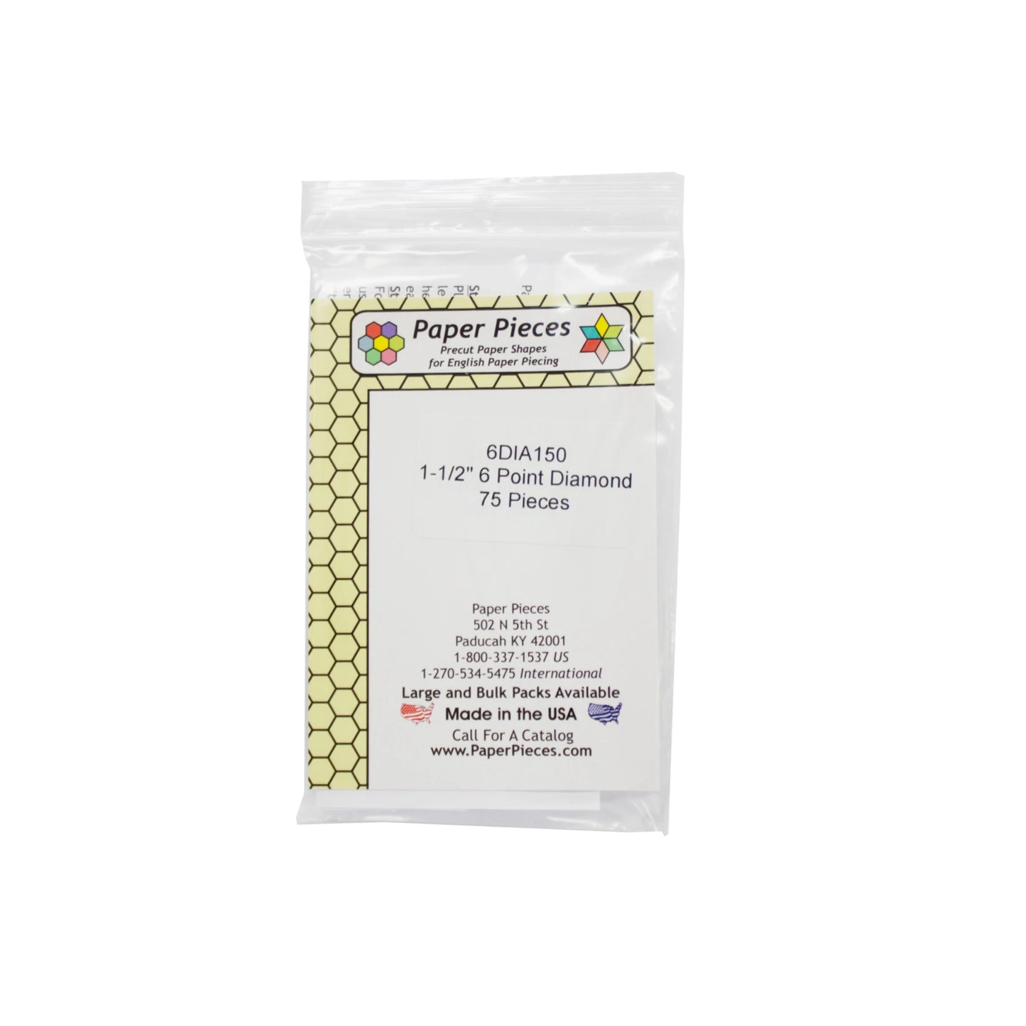Six point Diamond templates in package