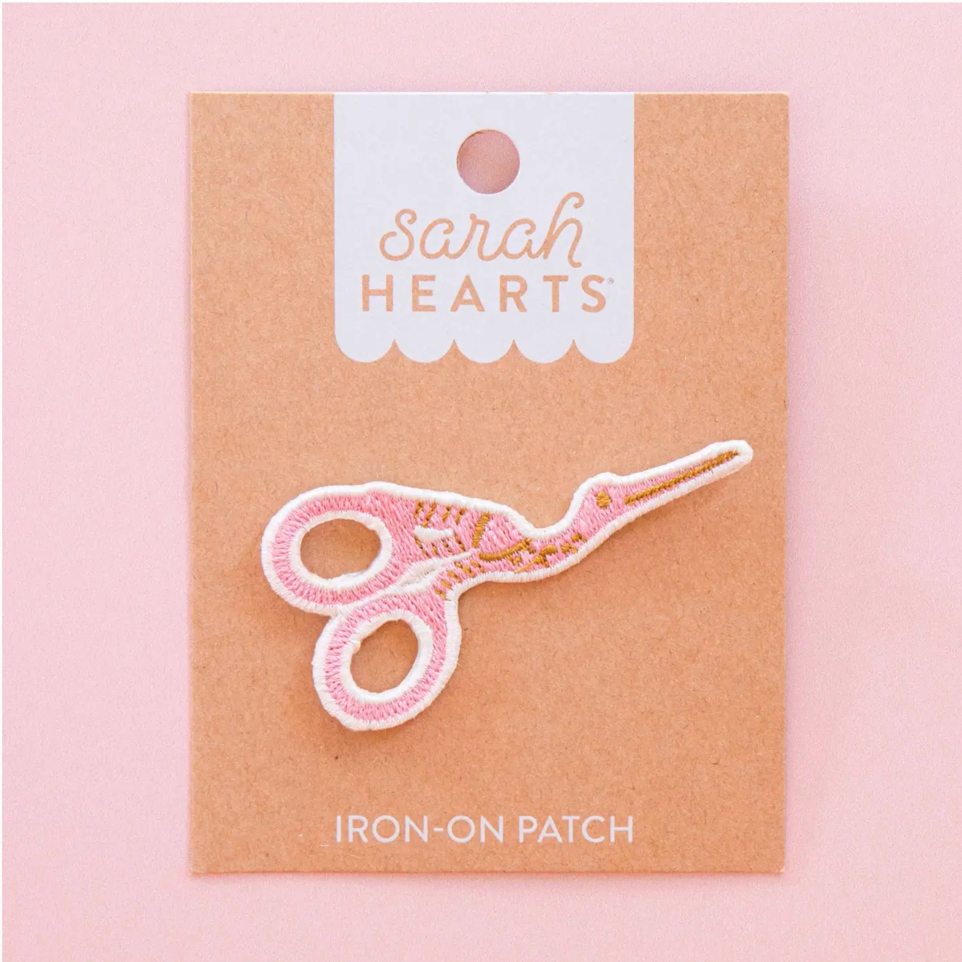 Iron On Patch shaped like stork scissors 