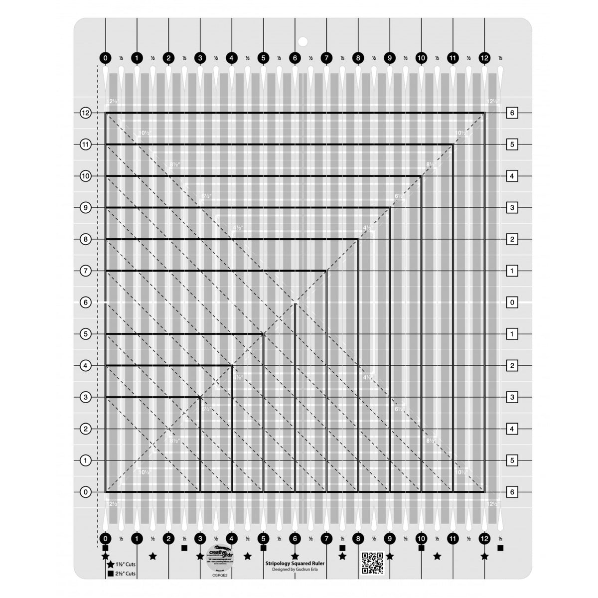 Striped Ruler Stripology Squared Ruler – Alyssum Patch