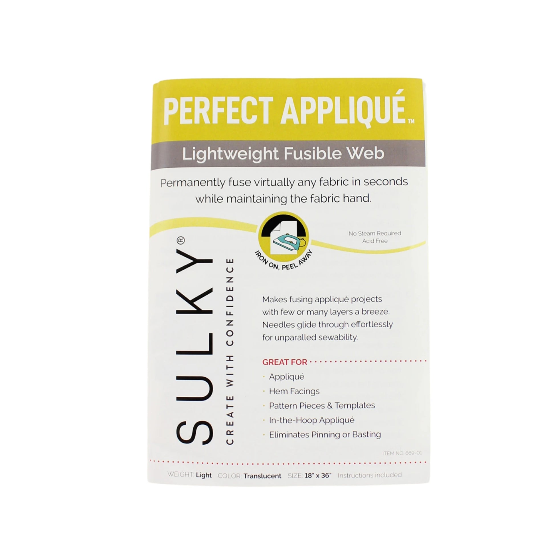 Sulky Perfect Applique Lightweight Fusible Web