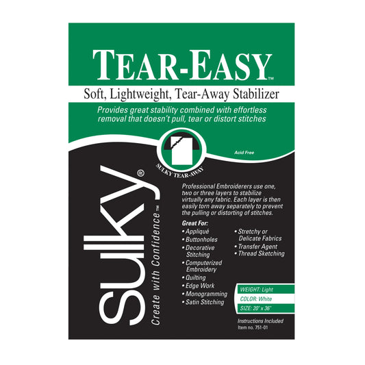 Sulky Tear Away Stabilizer, Lightweight
