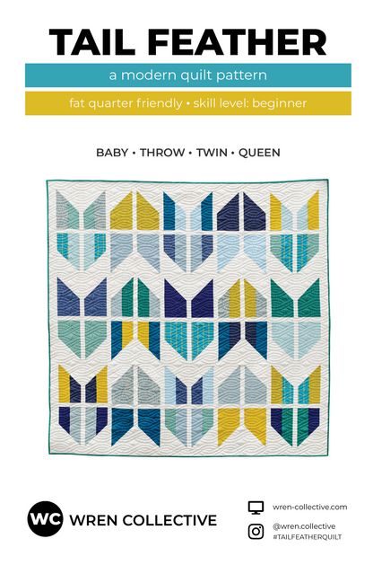 Tail Feather Quilt Pattern by Wren Collective Front Cover