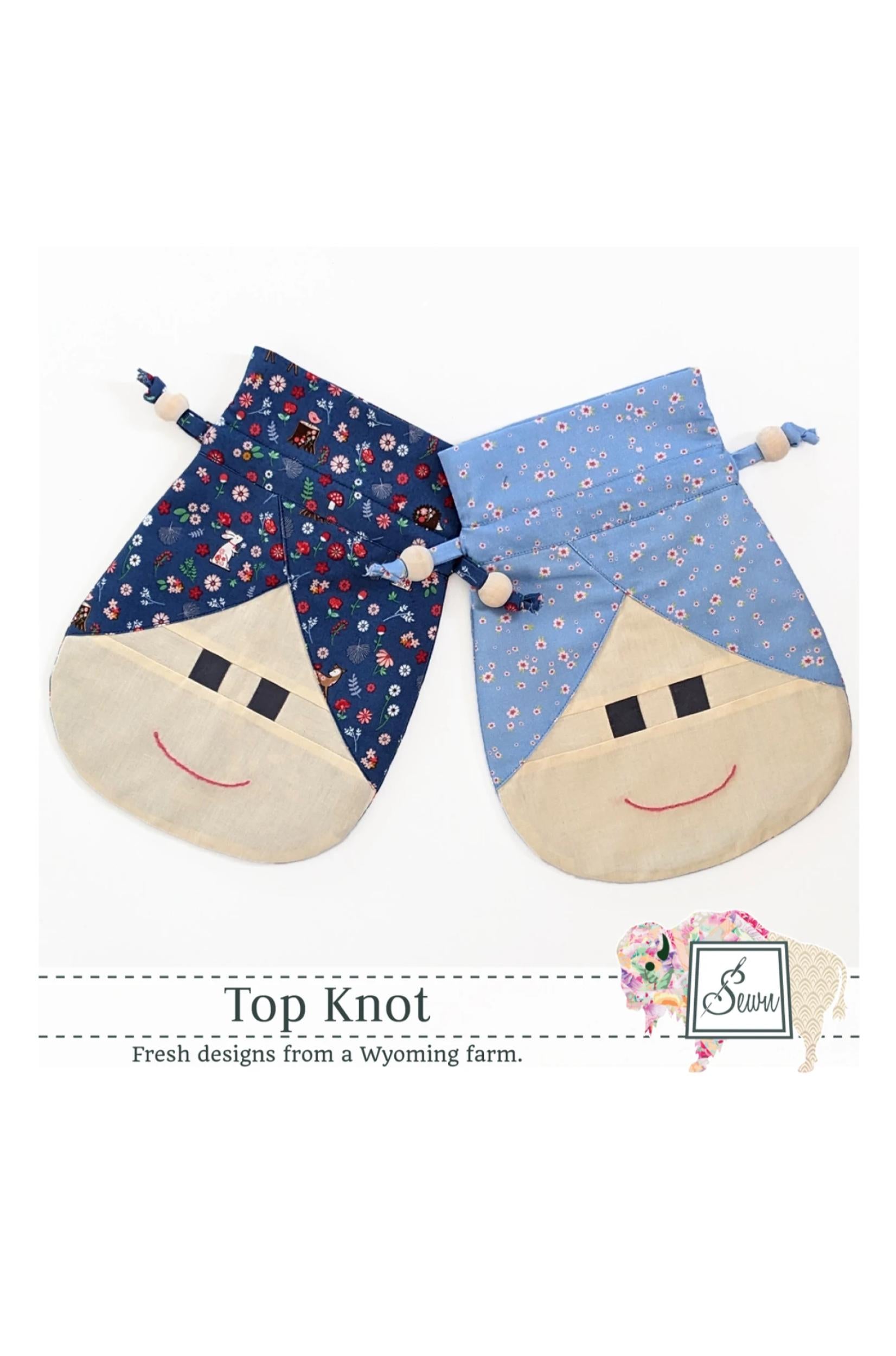 Drawstring Backpack Knot Top Knot Drawstring Bag Pattern โ Alyssum Patch