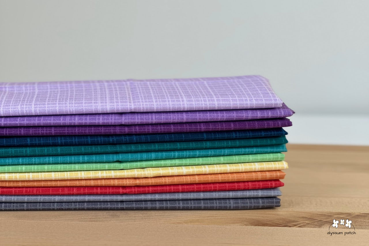Linen Darlings 2 Fat Quarter Fabric Bundle including 12 coordinating cotton fabrics