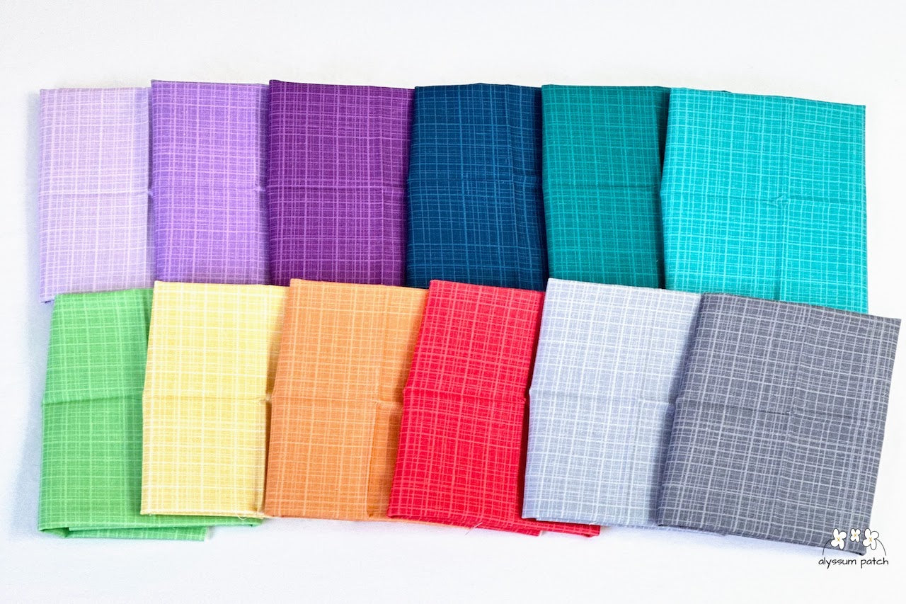 Linen Darlings 2 Fat Quarter Fabric Bundle displaying the 12 fabrics included