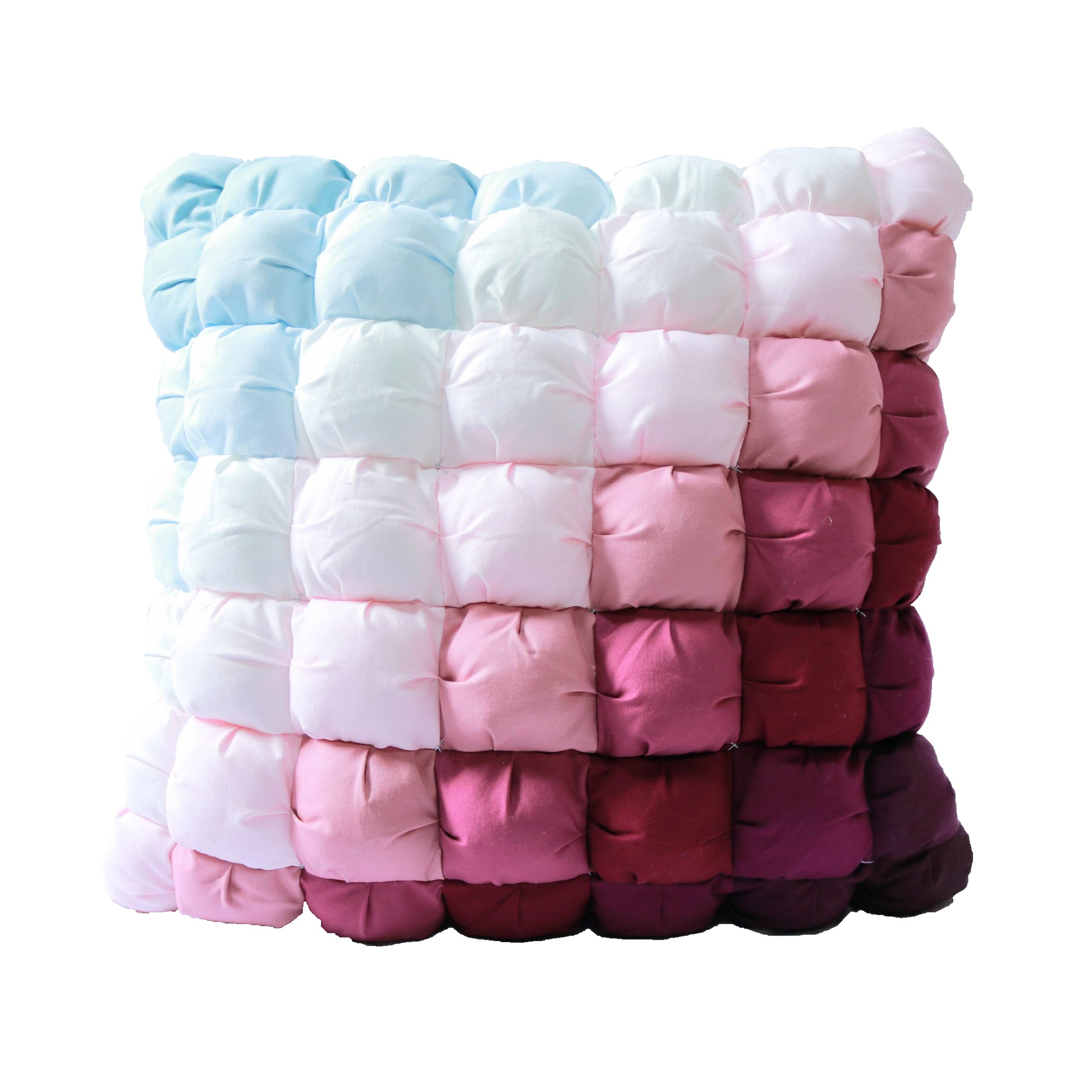 Lupine Patchwork Puff Throw Pillow