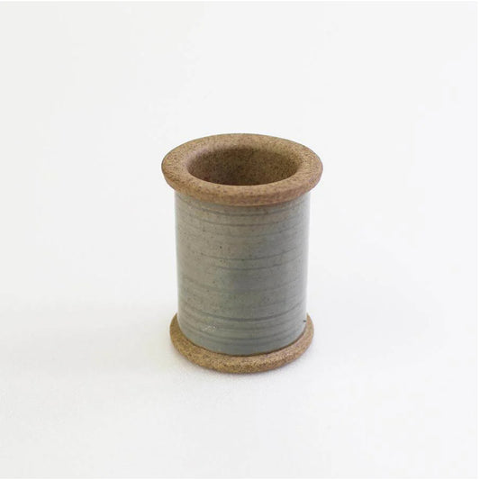 Ceramic Spool Magnetic Pin Holder, Grey
