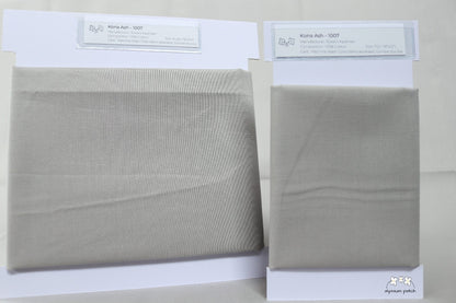 Kona Solids Ash precut fat quarter and half yard fabric wrapped on fabric winders