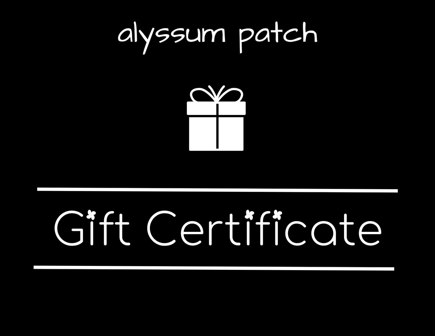 Alyssum Patch Gift Card