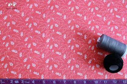 Giving Peace fabric with Tape Measurer and spools of thread to show scale of pattern image