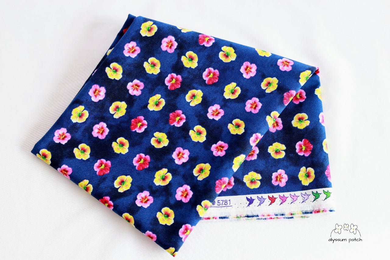 Hummingbird Heaven fabric folded